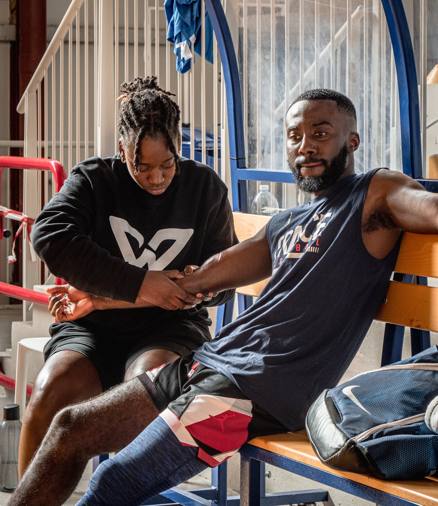 Xima Athletics player services — support between athletes courtside